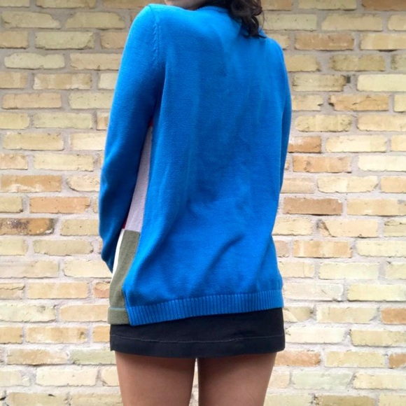 graphic patchwork cardigan w 50s and 70s vibes 🍁 super cozy :) - Picture 2 of 3